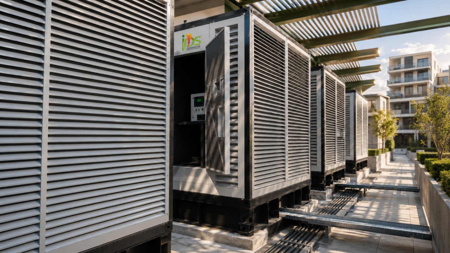 Multiple IPS enclosure generators aligned in an architectural installation